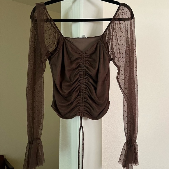 Milkmaid Drawstring Front Shirt - Picture 1 of 4